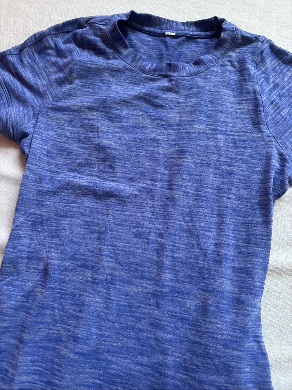 Lululemon Go Where-To Athletic Mini Dress Blue Heathered Short Sleeve Size 4